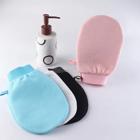 Exfoliating Bath Gloves Thickened Moroccan Bath Mitts Cotton And Rayon Scrub Gloves For Body Shower Spa Daily Care