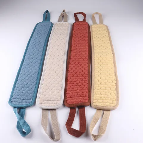 Thicken Double Sided Bath Scrub Towel Solid Color Textured Back Scrubber For Shower Bathing