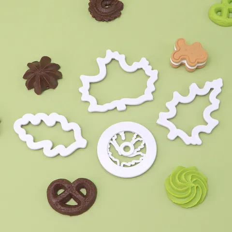 Tagliabiscotti Foglie Stagionali Stampo per Dolci in Plastica Polipropilene Fondente Biscotti Strumento per Goffratura DIY