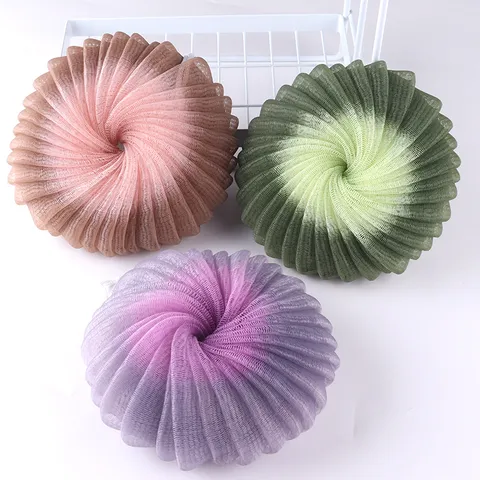 Minimalist Two Color Sunflower Bath Sponge Soft Mesh Foaming Shower Ball Body Scrub Puff For Bathroom