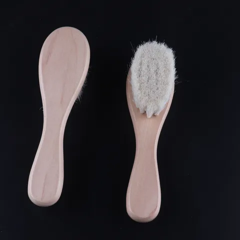 Set de Cepillo de Baño para Bebé de Madera Natural con Cerdas Suaves Cepillo de Limpieza Facial Herramienta de Baño Exfoliante Suave para Cuidado Diario