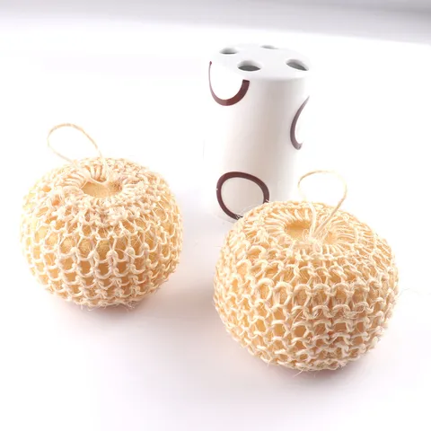 Natürlicher Sisal Badeschwamm Ball Peeling Schrubber Mit Innenliegendem Schwamm Und Aufhängekordel Für Die Körperreinigung