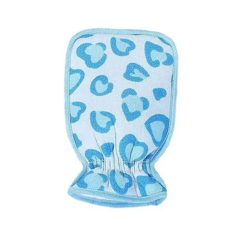 Heart Print Exfoliating Bath Scrub Towel Drawstring Shower Sponge Mitt Body Cleaning Bath Scrubber For Home Bathroom