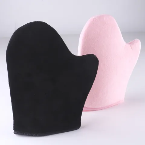 Flocked Tanning Mitt Self Tanner Applicator Glove Soft Bath Body Lotion Rubbing Mitt For Shower Daily Care