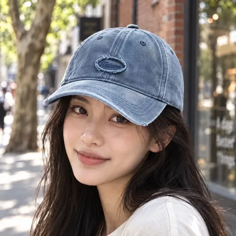 Washed Distressed Cotton Baseball Cap Vintage Letter Embroidery Curved Brim Dad Hat Unisex Casual Hat