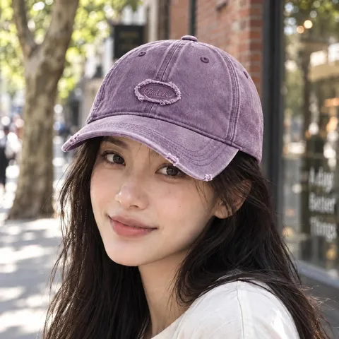 Washed Distressed Cotton Baseball Cap Vintage Letter Embroidery Curved Brim Dad Hat Unisex Casual Hat