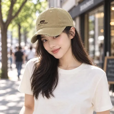 Locker Damen Gewaschene Distressed Stickerei Baseballkappe Koreanischer Stil Sonnenschutz Winddichte Outdoor Sport Mütze