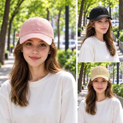 Casquette de Baseball Coupe-Vent Brodée en Coton Unisexe Chapeau de Protection Solaire à Large Bord pour Loisirs en Plein Air