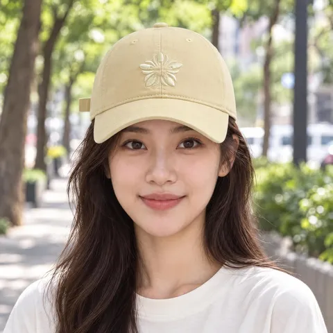 Unisex Cotton Embroidered Windproof Baseball Cap Outdoor Casual Wide Brim Sun Protection Hat For Daily Wear
