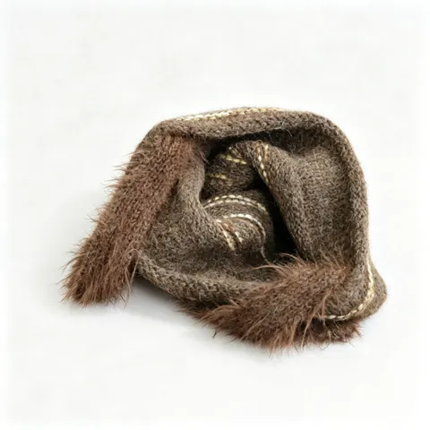 Unisex Winter Warm Knit Beanie Hat Cute Cat Ear Striped Earflap Pullover Cap Casual Fashion Outdoor Headwear