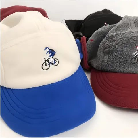 Unisex Winter Warm Polar Fleece Bomber Hat Colorblock Windproof Ear Flap Trapper Hat Ski Cycling Outdoor Cap