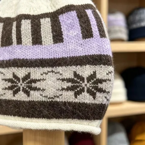 Winter Warm Knit Hat Unisex Geometric Jacquard Beanie Fashion Casual Cold Weather Woolen Cap