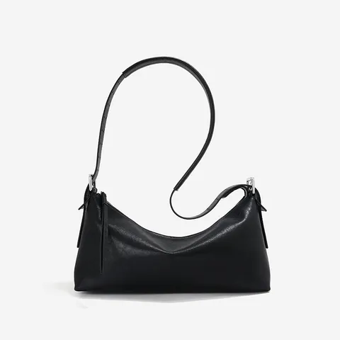 Women Genuine Leather Hobo Bag Vintage Cowhide Underarm Shoulder Bag Large Capacity Commuting Crossbody Handbag