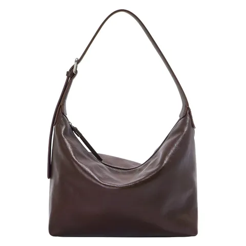 Women Genuine Leather Hobo Bag Vintage Underarm Shoulder Tote Bag Large Capacity Commuting Handbag With Strap