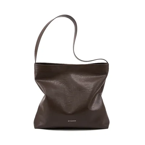 Women's Genuine Leather Bucket Bag Large Capacity Retro Shoulder Bag Fashion Commuting Handbag Underarm Bag