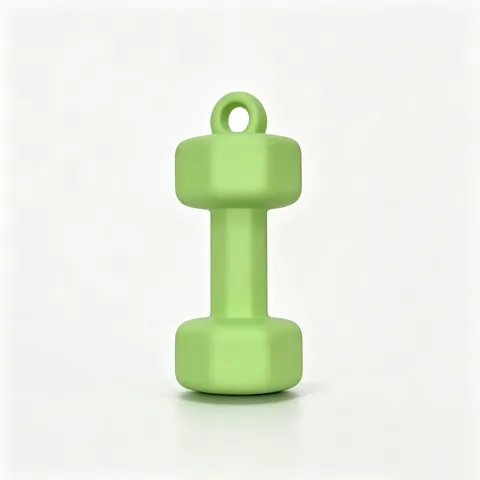 Mini Simulation Dumbbell Keychain Cute Acrylic Fitness Equipment Backpack Pendant Sports Gift Charm Key Ring