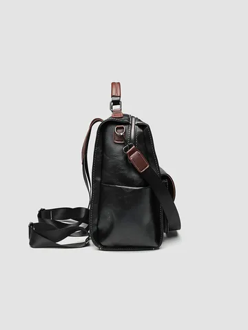 Zaino Vintage in Pelle PU da Donna Stile Retrò Britannico Borsa da Scuola Viaggio Daypack