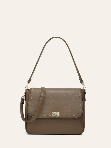Borsa a Tracolla Casual in Pelle PU da Donna Vintage Tinta Unita Piccola Borsa Quadrata Elegante Borsa a Spalla Borsa Quotidiana