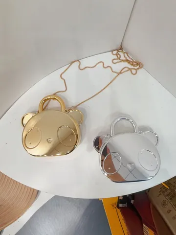 Bambini Carino Lucido Acrilico OrSO Borsa a Mano Ragazze Principessa Borsa a Tracolla Mini Lusso Portamonete Bambini Moda Borsa