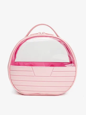 Borsa Cosmetica da Viaggio Impermeabile di Grande Capacità da Donna Organizer per Trucco in Pelle PU Portatile Borsa per Conservare Articoli da Toeletta