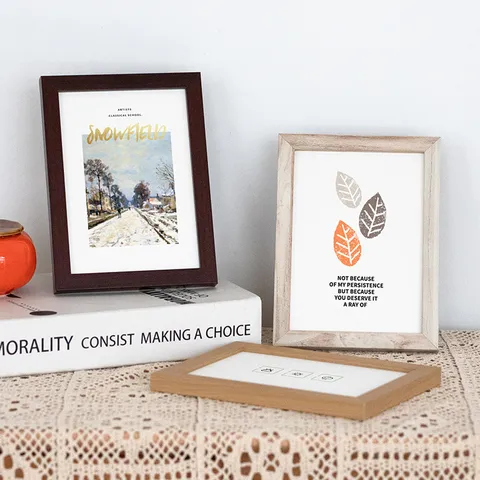 Minimalist Wooden Photo Frame Modern Picture Frame Tabletop Display Picture Holder For Home Decor