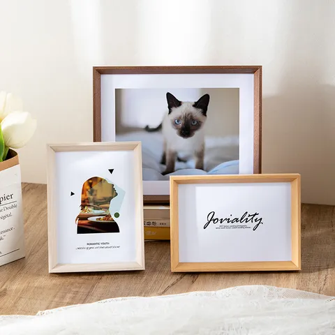 Wooden Picture Frame Desktop Photo Display Holder Tabletop Picture Frame For Living Room Bedroom Home Decor