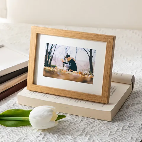 Cadre Photo Moderne Minimaliste en Bois Composite pour Bureau ou Mur pour Décoration Intérieure