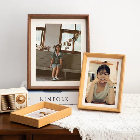 New Chinese Style Wooden Photo Frame Tabletop Picture Frame For Home Decor Wood Picture Framing Display Stand
