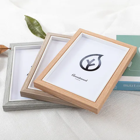 Minimalist Wooden Picture Frame Modern Photo Frame Tabletop And Wall Hanging Picture Display Frame For Living Room Bedroom Home Decor