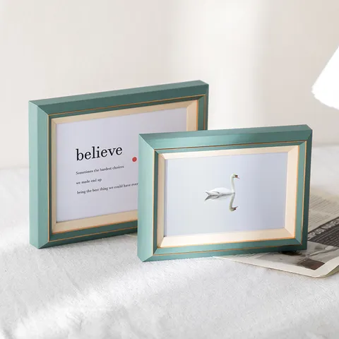 Modern Minimalist Resin Photo Frame Desktop Picture Frame Art Display Stand For Home Living Room Bedroom Office Decor