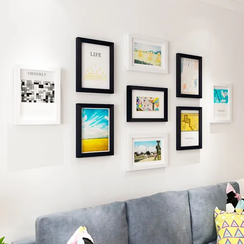 Creative Resin Photo Frame Grid Combination Wall Hanging Picture Frame For Living Room Bedroom Home Decor