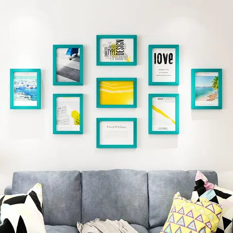 Creative Resin Photo Frame Grid Combination Wall Hanging Picture Frame For Living Room Bedroom Home Decor