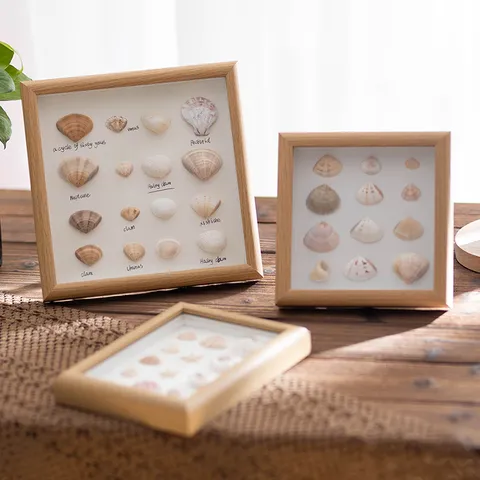 Solid Wood Hollow Deep Picture Frame Photo Frame Tabletop Wall Hanging Specimen Display Stand