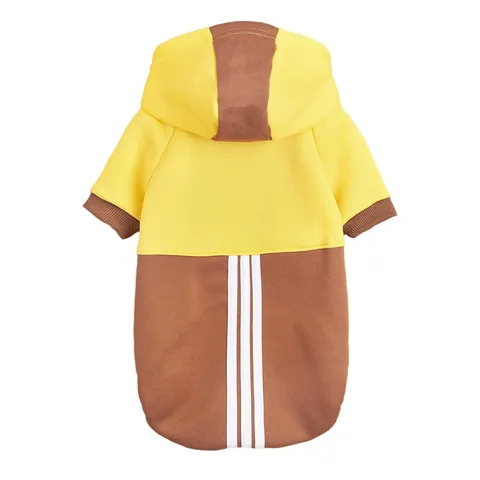 Warm Fleece Dog Hoodie Small Dog Winter Clothes Sporty Colorblock Puppy Pullover Coat Pet Apparel For Chihuahua