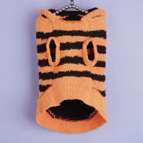 Animale Domestico Halloween Carino Strisce di Tigre Arancione Caldo Mantello Costume Per Cani Gatti