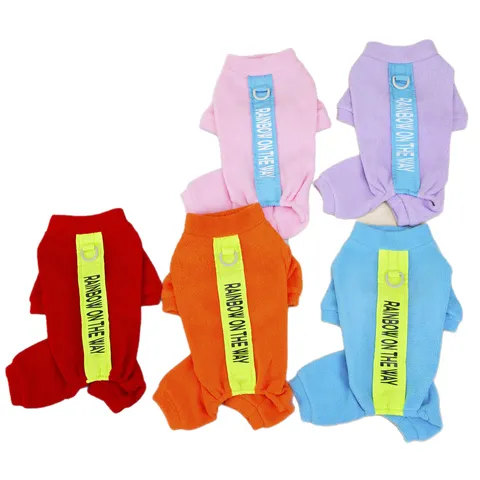 Pet Fleece Jumper Warm Winter Dog Clothes Four-Legged Jumpsuit Apparel