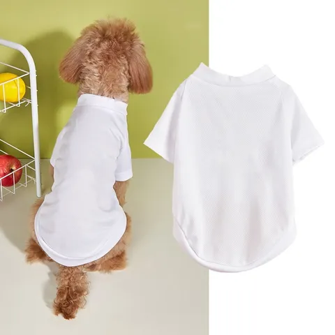 Pet Dog T-Shirt Breathable Mesh Summer Clothes Cute Puppy Apparel For Small Dogs Pomeranian Poodle Schnauzer Vest