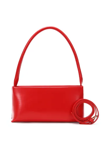 Minimalist PU Leather Shoulder Bag For Women Vintage Solid Color Underarm Bag Fashion Casual Handbag Tote