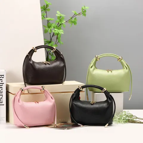 Minimalist PU Leather Dumpling Handbag Women Solid Color Casual Commuter Top Handle Bag Fashion Shoulder Bag