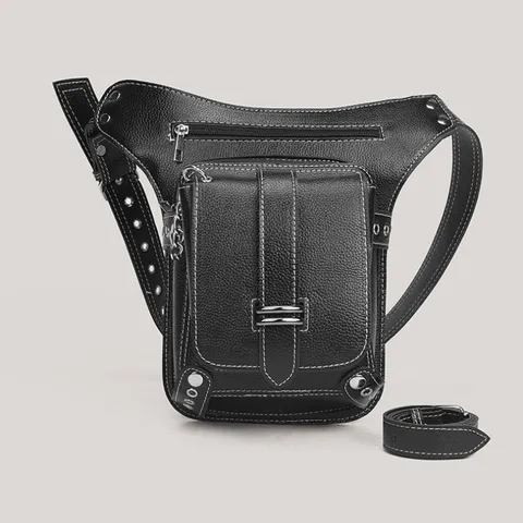 Riñonera de Motocicleta Vintage Retro Steampunk Bolso de Pierna Bolsillo Múltiple Bolso Bandolera Para Hombres Mujeres