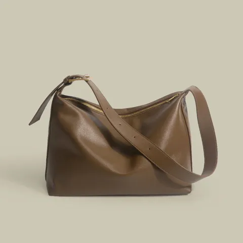 Women's Casual Large Capacity PU Leather Tote Bag Soft Solid Color Shoulder Crossbody Bag Fashion Commuter Handbag