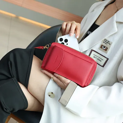 Women Fashion PU Leather Crossbody Bag Mini Mobile Phone Purse Small Casual Shoulder Bag Versatile Daily Handbag