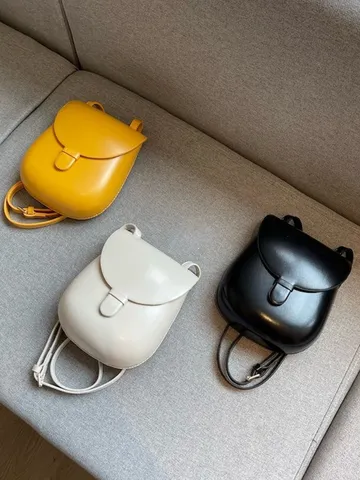 Retro PU Leather Saddle Bag For Women Fashion Solid Color Crossbody Bag Simple Versatile Shell Bag Daily Matching Handbag