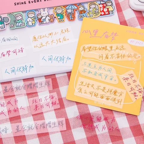 Inspirational Encouraging Quote Stickers Pack Transparent Waterproof PET Planner Decals DIY Decorative Stationery