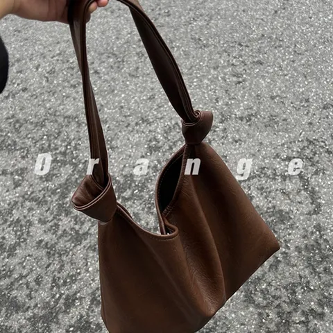 Women Large Capacity PU Leather Tote Bag Casual Commute Handbag Soft Leather Shoulder Bag Daily Use