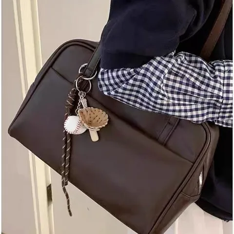 Vintage PU Leather Tote Bag For Women Large Capacity Casual Shoulder Bag Simple Solid Color Underarm Handbag With Zipper