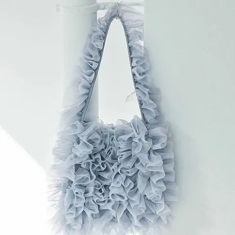 Large Capacity Tote Bag PU Shoulder Bag Japanese Niche Design Pleated Underarm Bag Casual Daily Fashion Handbag