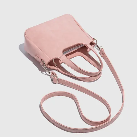 Women Large Capacity Bucket Bag PU Leather Commuter Handbag Simple Solid Color Casual Shoulder Crossbody Bag