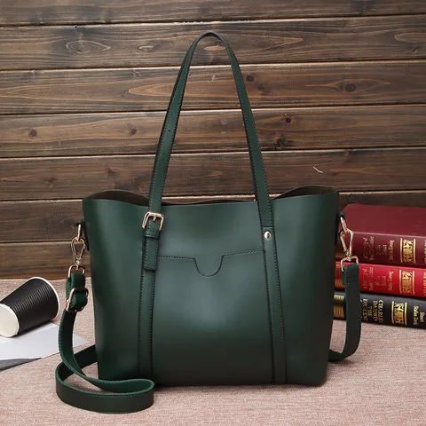 Women's Large Capacity PU Leather Tote Bag Vintage Casual Soft Leather Shoulder Bag Top Handle Satchel Purse