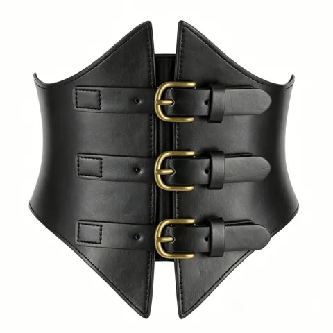 Women's Vintage Y2K Wide Corset Belt Elastic Cincher Waist Band Retro Metal Buckle Dress Accessories